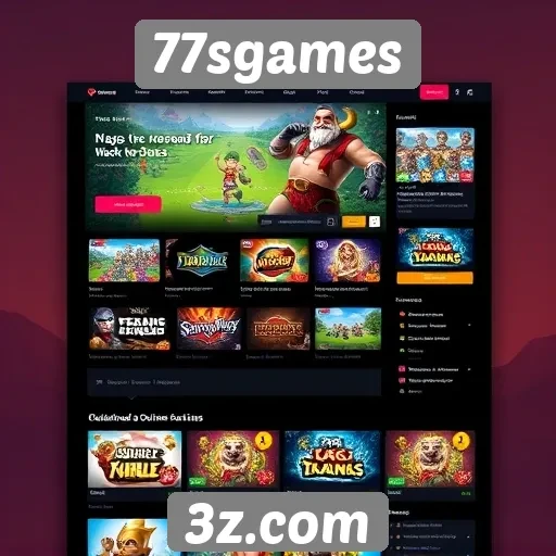 Novidades no design e interface do site 77sgames
